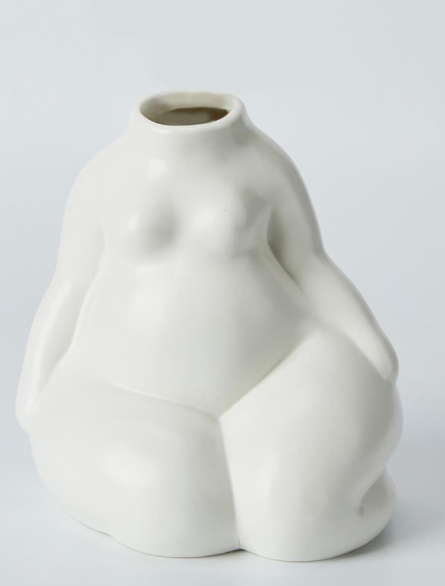 Vase Woman Stoneware