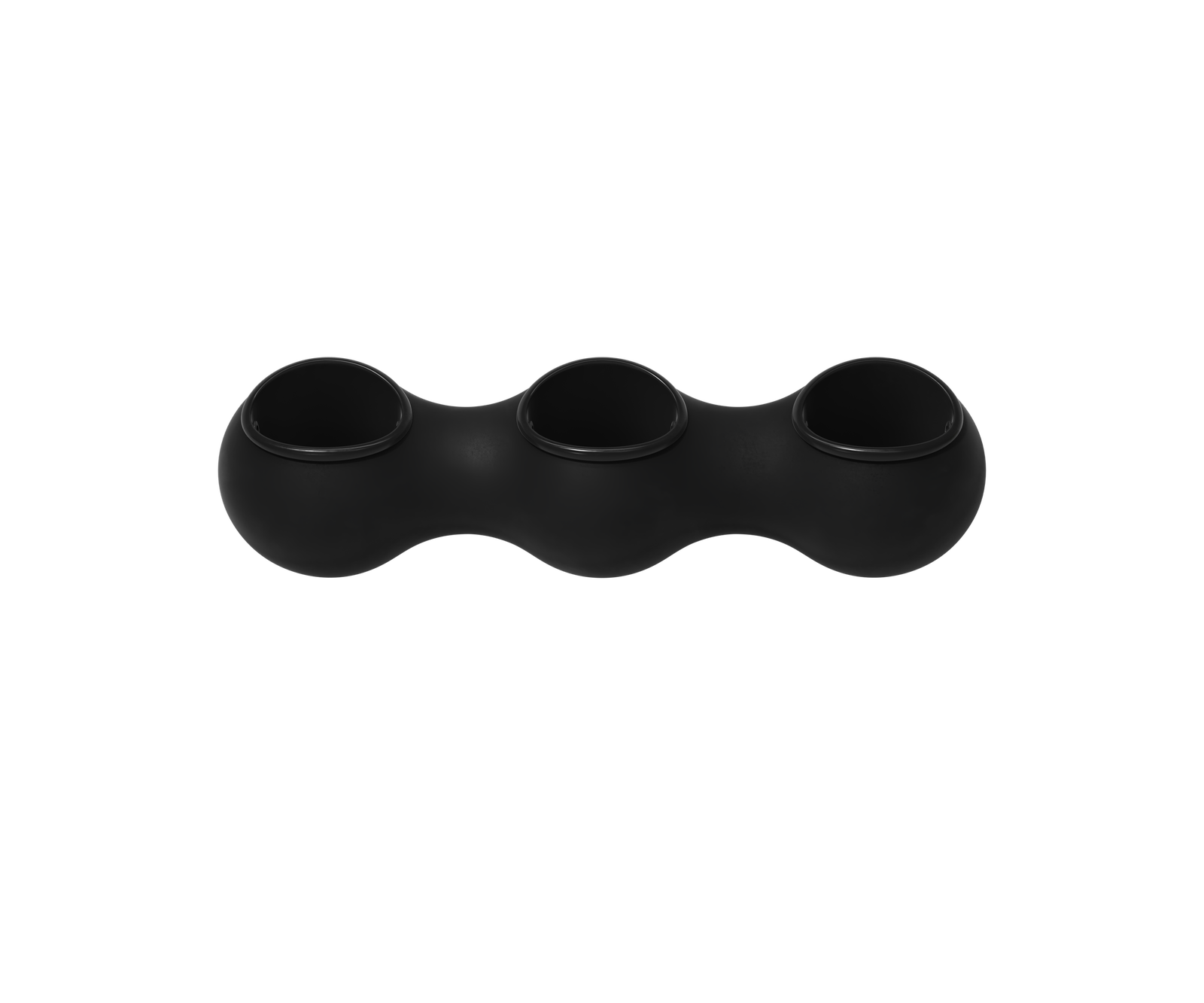 NUAGE noir mat — 3 modules, pots noirs