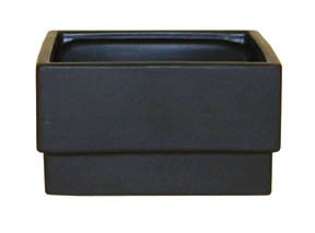 Pot carré noir mat